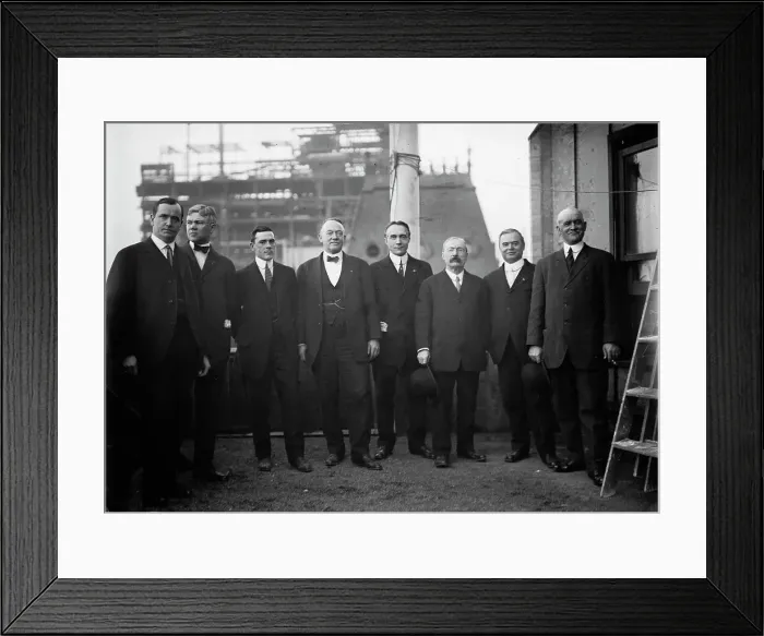Framed Print : Outlaw League executives: left to right, Marshall Henderson, co-owner Pittsburgh... 1912. Creator: Bain News Service Framed Print : Outlaw League executives: left to right, Marshall Henderson, co-owner Pittsburgh... 1912. Creator: Bain News Service