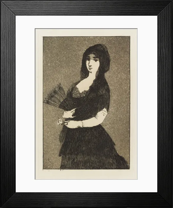 Framed Print : Exotic Flower (Woman In A Mantilla), 1868. Creator: Edouard Manet Framed Print : Exotic Flower (Woman In A Mantilla), 1868. Creator: Edouard Manet