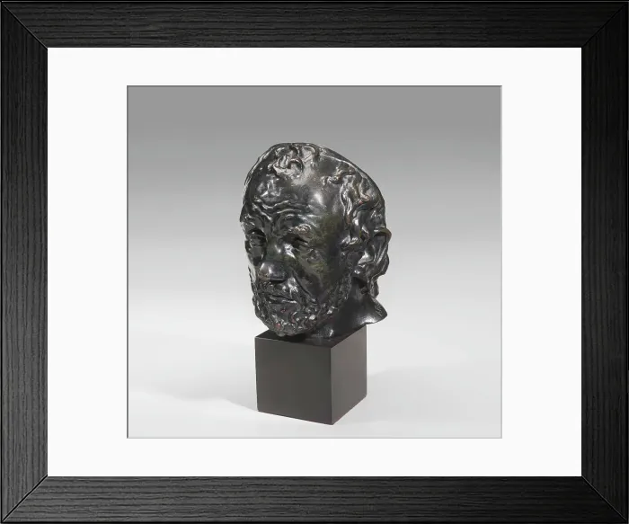 Framed Print : Man With A Broken Nose, modeled 1863-64. Creator: Auguste Rodin