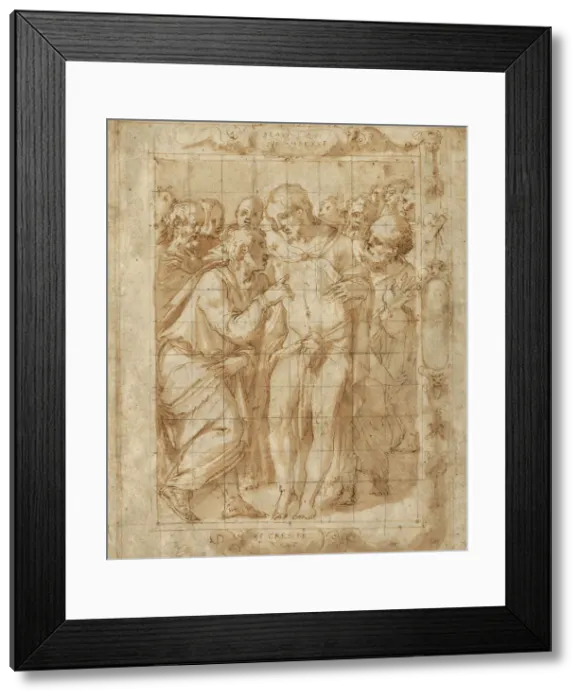 Framed Print : The Incredulity Of Saint Thomas, c1569. Creator: Giorgio Vasari Framed Print : The Incredulity Of Saint Thomas, c1569. Creator: Giorgio Vasari