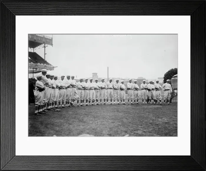 Framed Print : New York NL Giants team at Polo Grounds (baseball), 1913. Creator: Bain News Service Framed Print : New York NL Giants team at Polo Grounds (baseball), 1913. Creator: Bain News Service