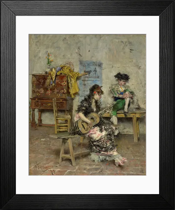 Framed Print : Guitar Player, 1872. Creator: Giovanni Boldini Framed Print : Guitar Player, 1872. Creator: Giovanni Boldini