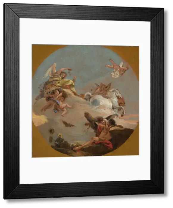 Framed Print : The Chariot Of Aurora, c1734. Creator: Giovanni Battista Tiepolo Framed Print : The Chariot Of Aurora, c1734. Creator: Giovanni Battista Tiepolo