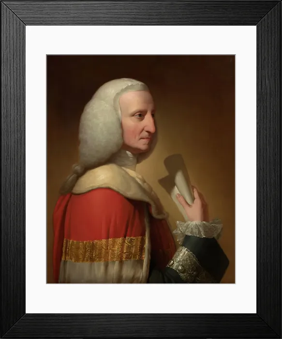 Framed Print : Portrait Of George, First Lord Lyttelton, c1772. Creator: Benjamin West Framed Print : Portrait Of George, First Lord Lyttelton, c1772. Creator: Benjamin West