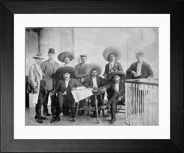 Framed Print : Gen. Zapata & staff, 1911. Creator: Bain News Service Framed Print : Gen. Zapata & staff, 1911. Creator: Bain News Service