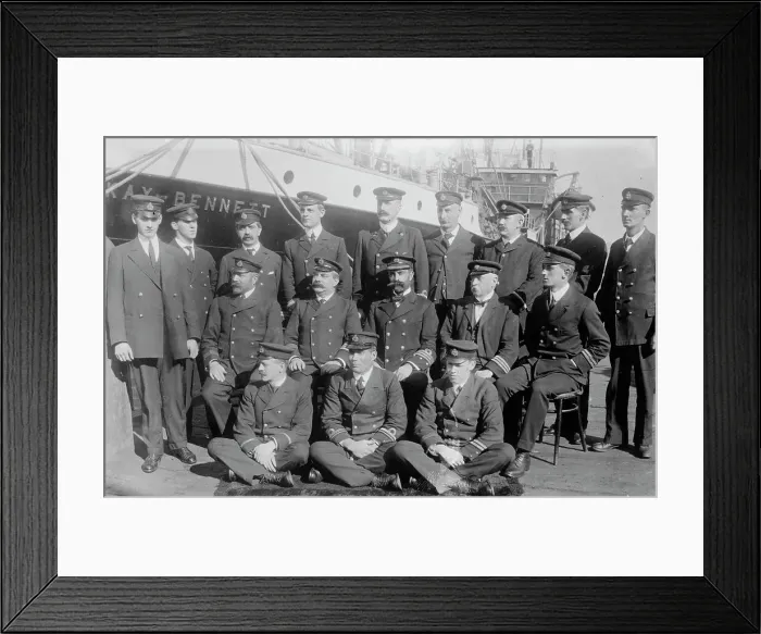 Framed Print : Capt. and crew of MACKAY-BENNETT, between c1910 and c1915. Creator: Bain News Service Framed Print : Capt. and crew of MACKAY-BENNETT, between c1910 and c1915. Creator: Bain News Service
