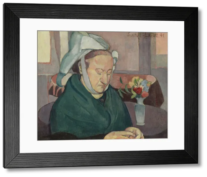 Framed Print : Portrait De Madame Lemasson, 1891. Creator: Emile Bernard Framed Print : Portrait De Madame Lemasson, 1891. Creator: Emile Bernard