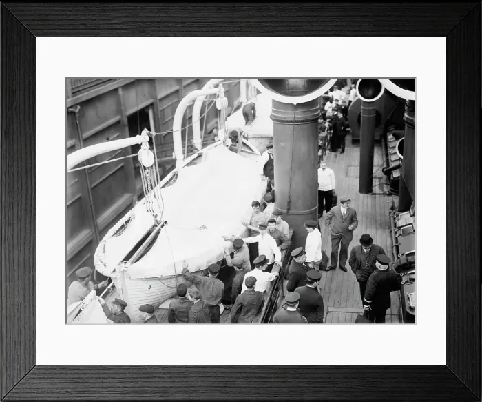 Framed Print : Boat drill KAISER WILHELM II, between c1910 and c1915. Creator: Bain News Service Framed Print : Boat drill KAISER WILHELM II, between c1910 and c1915. Creator: Bain News Service