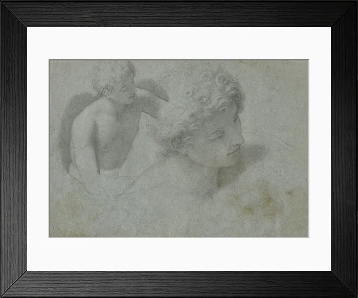 Framed Print : Two Studies Of A Youth, c1600-10. Creator: Cristofano Roncalli Framed Print : Two Studies Of A Youth, c1600-10. Creator: Cristofano Roncalli