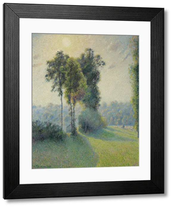 Framed Print : Landscape At Saint-Charles, Near Gisors, Sunset, 1891. Creator: Camille Pissarro Framed Print : Landscape At Saint-Charles, Near Gisors, Sunset, 1891. Creator: Camille Pissarro