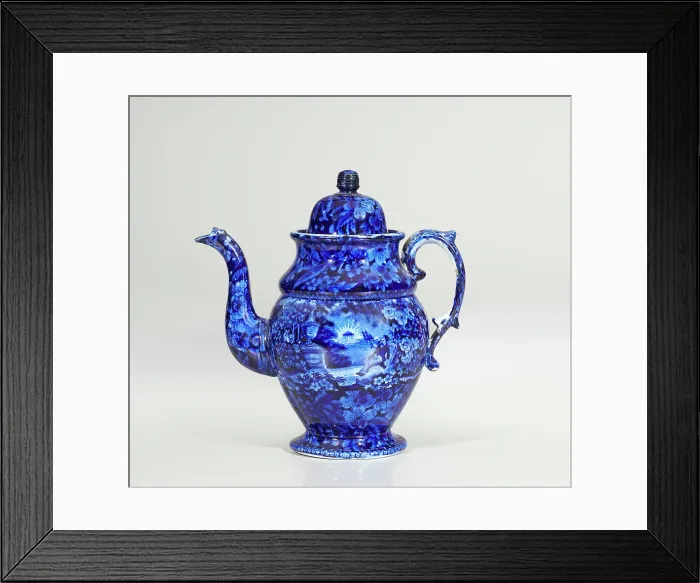 Framed Print : Coffeepot: Lafayette At Franklin's Tomb, 1825-1840. Creator: Enoch Wood & Sons Framed Print : Coffeepot: Lafayette At Franklin's Tomb, 1825-1840. Creator: Enoch Wood & Sons