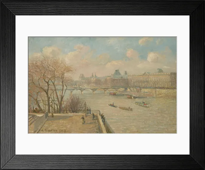 Framed Print : The Louvre From The Pont Neuf, 1902. Creator: Camille Pissarro Framed Print : The Louvre From The Pont Neuf, 1902. Creator: Camille Pissarro