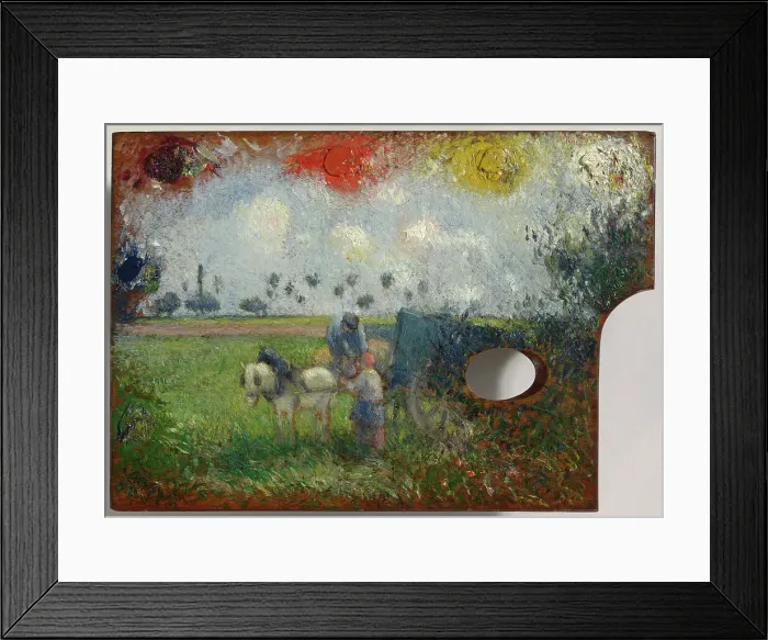 Framed Print : The Artist's Palette With A Landscape, c1878-80. Creator: Camille Pissarro Framed Print : The Artist's Palette With A Landscape, c1878-80. Creator: Camille Pissarro