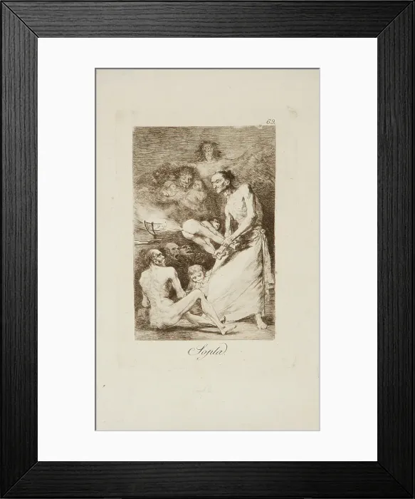 Framed Print : Blow (Sopla), 1799. Creator: Francisco Goya Framed Print : Blow (Sopla), 1799. Creator: Francisco Goya
