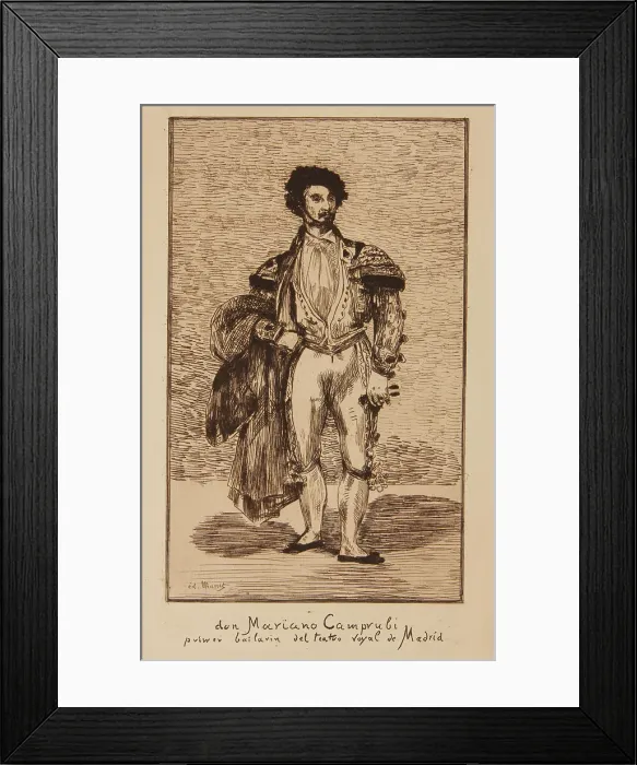 Framed Print : The Dancer (Mariano Caprubi) (Le Bailarin (Mariano Camprubi)), 1862. Creator: Edouard Manet Framed Print : The Dancer (Mariano Caprubi) (Le Bailarin (Mariano Camprubi)), 1862. Creator: Edouard Manet