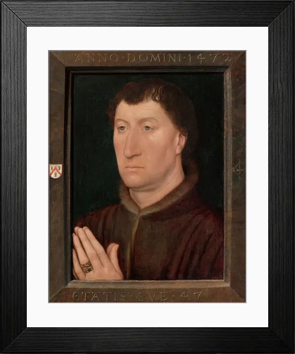 Framed Print : The Canon Gilles Joye, 1472. Creator: Hans Memling Framed Print : The Canon Gilles Joye, 1472. Creator: Hans Memling