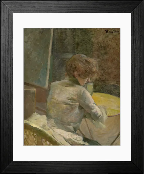 Framed Print : Waiting, c1887. Creator: Henri de Toulouse-Lautrec Framed Print : Waiting, c1887. Creator: Henri de Toulouse-Lautrec