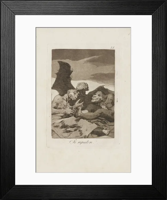 Framed Print : They Spruce Themselves Up (Se Repulen), 1799. Creator: Francisco Goya Framed Print : They Spruce Themselves Up (Se Repulen), 1799. Creator: Francisco Goya