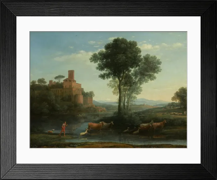 Framed Print : Landscape With The Voyage Of Jacob, 1677. Creator: Claude Lorrain Framed Print : Landscape With The Voyage Of Jacob, 1677. Creator: Claude Lorrain