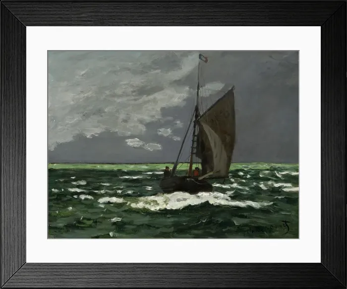 Framed Print : Seascape, Storm, 1866. Creator: Claude Monet Framed Print : Seascape, Storm, 1866. Creator: Claude Monet