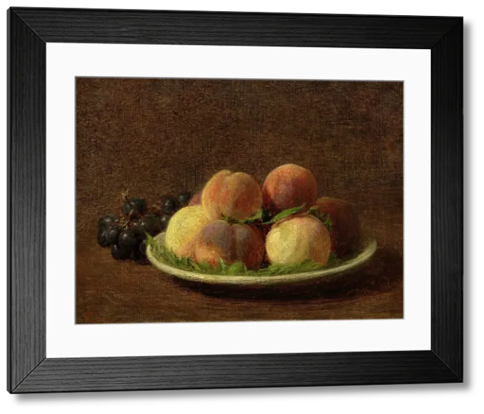 Framed Print : Peaches And Grapes, 1894. Creator: Henri Fantin-Latour Framed Print : Peaches And Grapes, 1894. Creator: Henri Fantin-Latour