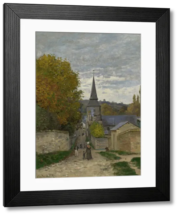 Framed Print : Street In Sainte-Adresse, 1867. Creator: Claude Monet Framed Print : Street In Sainte-Adresse, 1867. Creator: Claude Monet