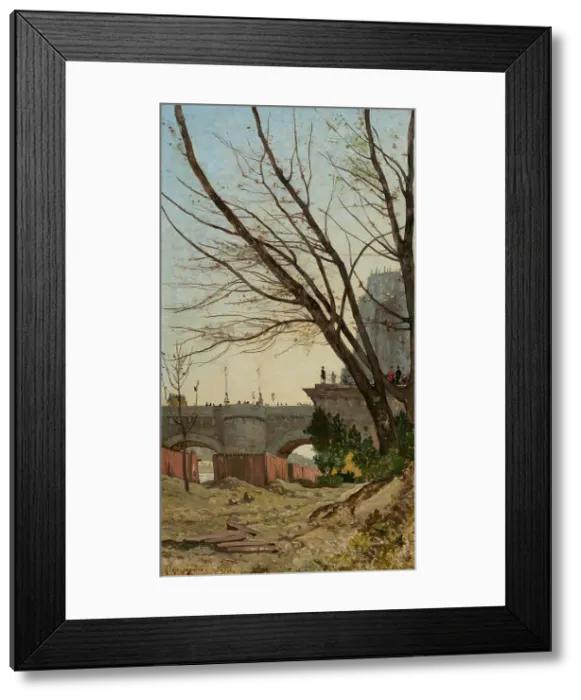 Framed Print : View Of The Pont Neuf And Of The Western Point Of The Île De La Cité From The Banks Of The... c1870 Creator: Henri-Joseph Harpignies Framed Print : View Of The Pont Neuf And Of The Western Point Of The Île De La Cité From The Banks Of The... c1870 Creator: Henri-Joseph Harpignies
