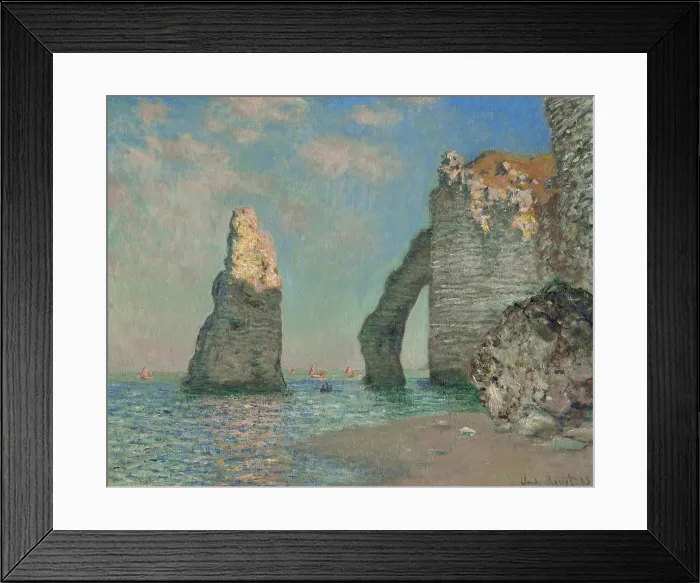 Framed Print : The Cliffs At Étretat, 1885. Creator: Claude Monet Framed Print : The Cliffs At Étretat, 1885. Creator: Claude Monet