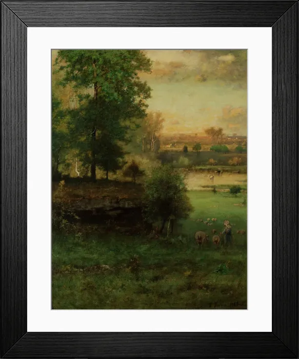 Framed Print : Scene At Durham, An Idyll, 1882-85. Creator: George Inness Framed Print : Scene At Durham, An Idyll, 1882-85. Creator: George Inness