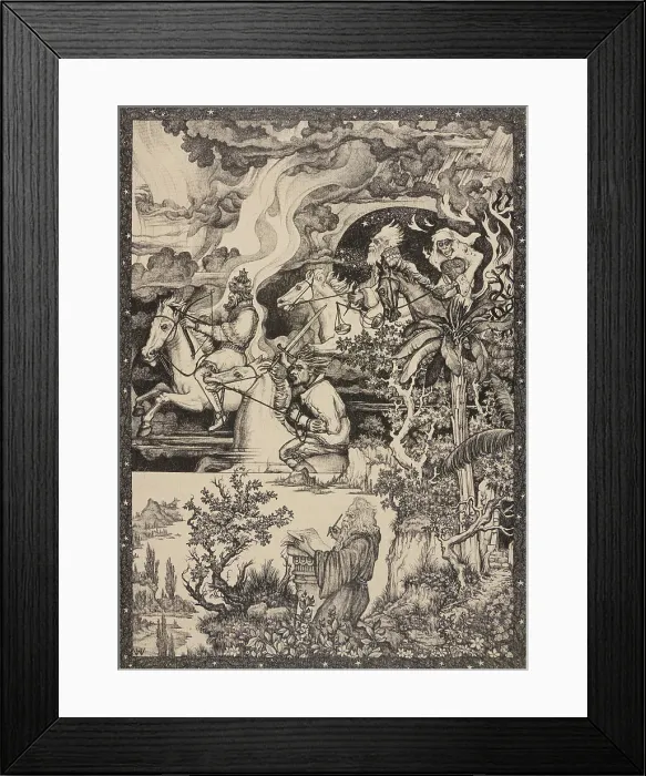 Framed Print : The Four Horsemen Of The Apocalypse, c1915-35. Creator: Hermann Wohler Framed Print : The Four Horsemen Of The Apocalypse, c1915-35. Creator: Hermann Wohler