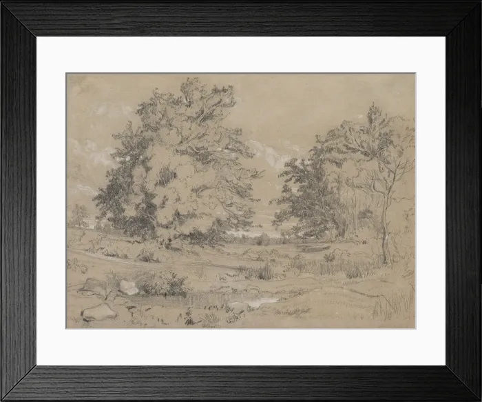 Framed Print : A Pond In The Forest, c1840. Creator: Constant Troyon Framed Print : A Pond In The Forest, c1840. Creator: Constant Troyon