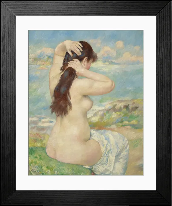 Framed Print : Bather Arranging Her Hair, 1885. Creator: Pierre-Auguste Renoir Framed Print : Bather Arranging Her Hair, 1885. Creator: Pierre-Auguste Renoir