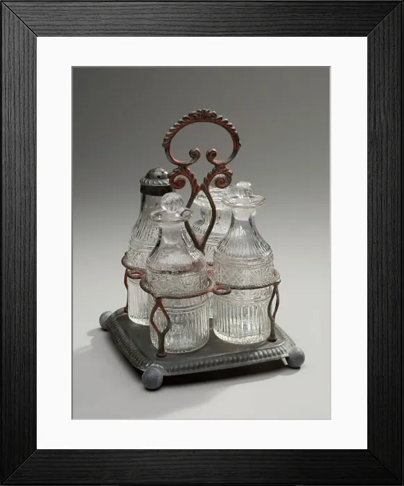 Framed Print : Castor Set And Stand, c1820-40. Creator: Unknown Framed Print : Castor Set And Stand, c1820-40. Creator: Unknown