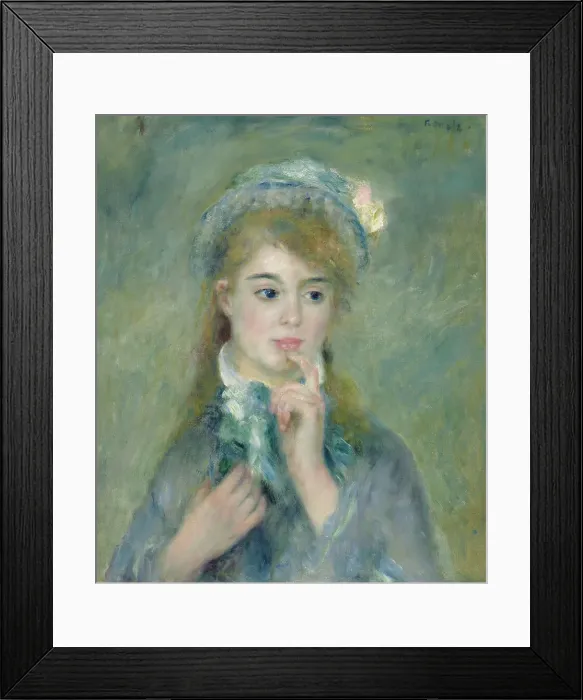 Framed Print : Portrait Of A Young Woman (L'Ingenue), c1874. Creator: Pierre-Auguste Renoir Framed Print : Portrait Of A Young Woman (L'Ingenue), c1874. Creator: Pierre-Auguste Renoir