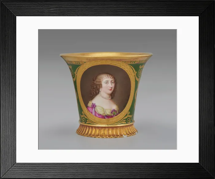 Framed Print : Cup (Tasse Jasmin À Pied Cannelé, 1St Size) With Portrait Of Anne Marie Martinozzi... 1811. Creator: Unknown Framed Print : Cup (Tasse Jasmin À Pied Cannelé, 1St Size) With Portrait Of Anne Marie Martinozzi... 1811. Creator: Unknown