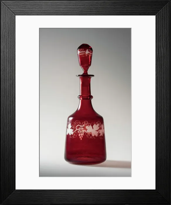 Framed Print : Decanter And Stopper, c1850-75. Creator: Unknown Framed Print : Decanter And Stopper, c1850-75. Creator: Unknown
