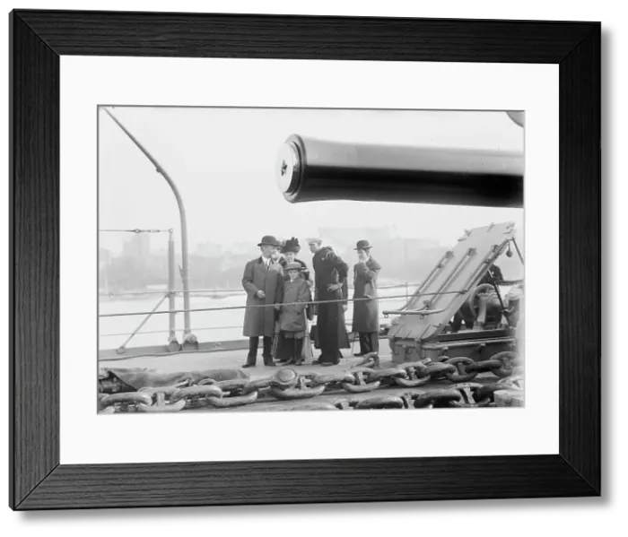 Framed Print : Visitors on board the USS Connecticut 10 / 11, 1911. Creator: Bain News Service Framed Print : Visitors on board the USS Connecticut 10 / 11, 1911. Creator: Bain News Service