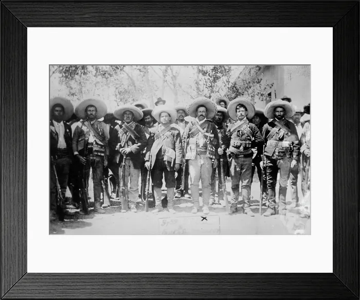Framed Print : Villa & staff, Mexico, between c1910 and c1915. Creator: Bain News Service Framed Print : Villa & staff, Mexico, between c1910 and c1915. Creator: Bain News Service