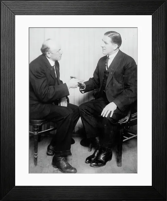 Framed Print : Fitzsimmons & Corbett, between c1910 and c1915. Creator: Bain News Service Framed Print : Fitzsimmons & Corbett, between c1910 and c1915. Creator: Bain News Service