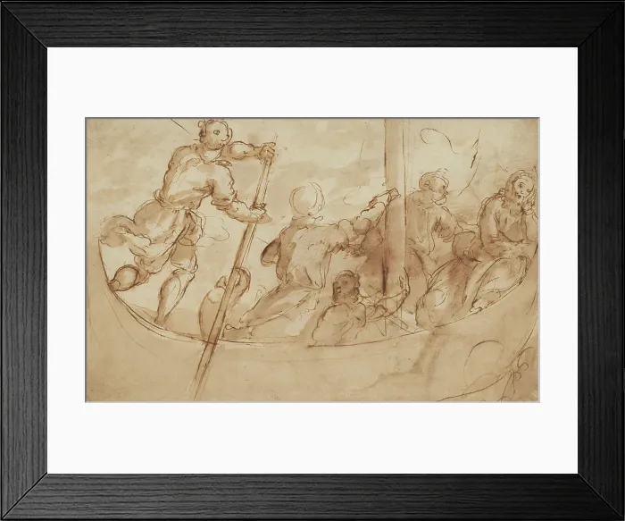 Framed Print : Christ And Disciples On The Sea Of Galilee, c1560s. Creator: Taddeo Zuccaro Framed Print : Christ And Disciples On The Sea Of Galilee, c1560s. Creator: Taddeo Zuccaro