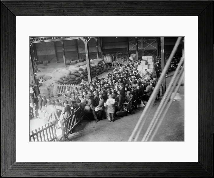 Framed Print : Greeks boarding MADONNA, 1912. Creator: Bain News Service Framed Print : Greeks boarding MADONNA, 1912. Creator: Bain News Service