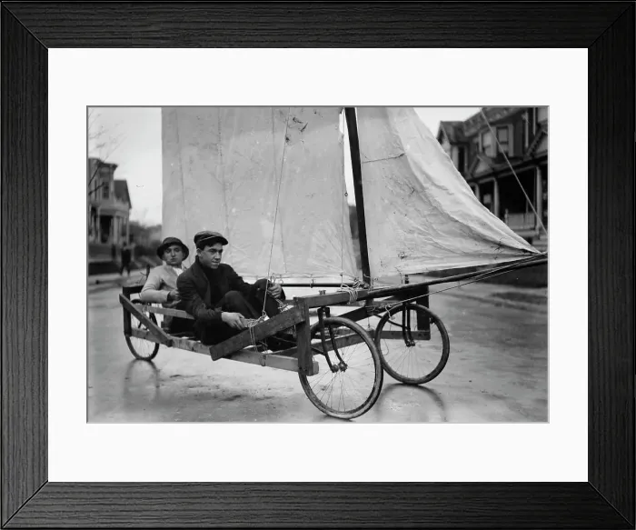 Framed Print : Sail Wagon, Brooklyn, between c1910 and c1915. Creator: Bain News Service Framed Print : Sail Wagon, Brooklyn, between c1910 and c1915. Creator: Bain News Service