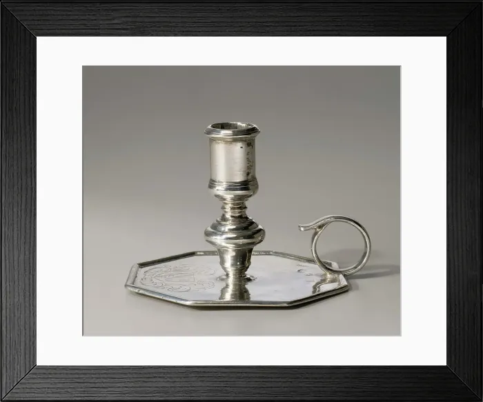 Framed Print : Hand Or Chamber Candlestick, 1693 / 94. Creator: Joseph Ward Framed Print : Hand Or Chamber Candlestick, 1693 / 94. Creator: Joseph Ward