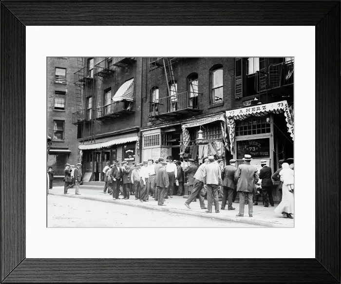 Framed Print : Long shoreman's strike - N.Y. between c1910 and c1915. Creator: Bain News Service Framed Print : Long shoreman's strike - N.Y. between c1910 and c1915. Creator: Bain News Service