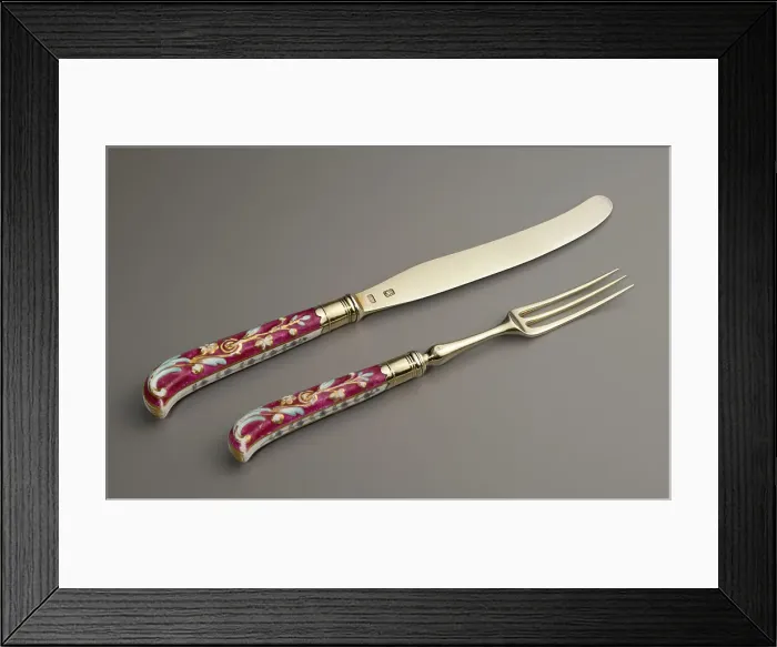 Framed Print : Set Of Six Dessert Forks And Knives, c1772. Creator: Richard Parr Framed Print : Set Of Six Dessert Forks And Knives, c1772. Creator: Richard Parr