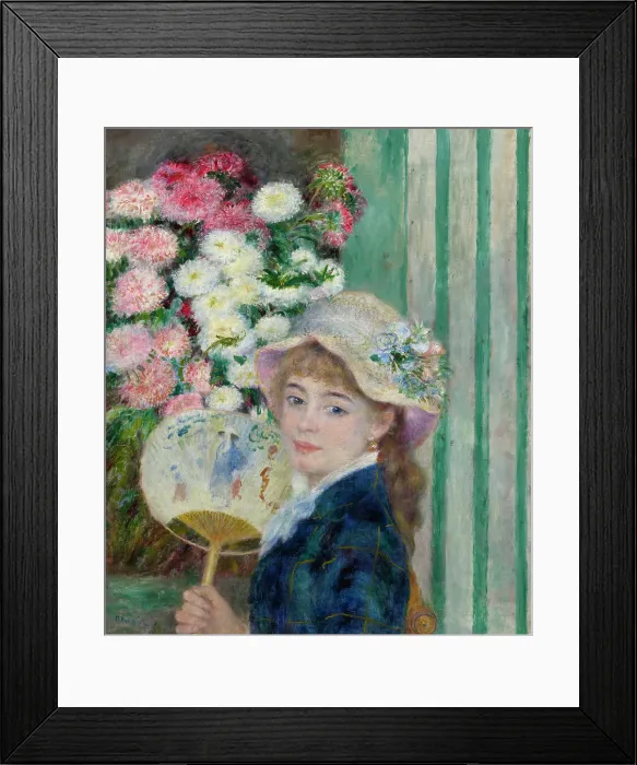 Framed Print : Woman With A Fan, c1879. Creator: Pierre-Auguste Renoir Framed Print : Woman With A Fan, c1879. Creator: Pierre-Auguste Renoir