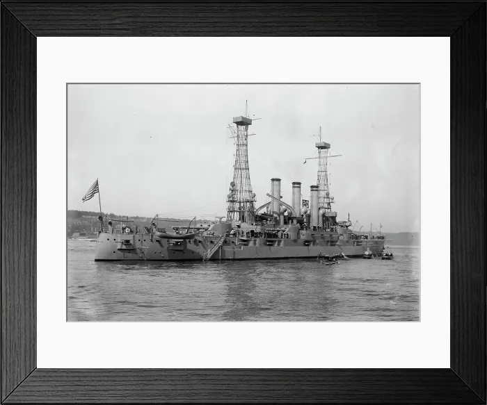 Framed Print : USS Kansas, between c1910 and c1915. Creator: Bain News Service Framed Print : USS Kansas, between c1910 and c1915. Creator: Bain News Service