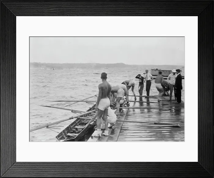 Framed Print : Stanford University crew, Hudson River, New York, near Poughkeepsie, between c1910 and c1915. Creator: Bain News Service Framed Print : Stanford University crew, Hudson River, New York, near Poughkeepsie, between c1910 and c1915. Creator: Bain News Service