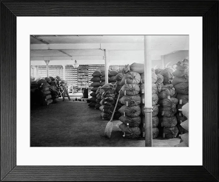 Framed Print : China - Beans at Dalny, between c1910 and c1915. Creator: Bain News Service
