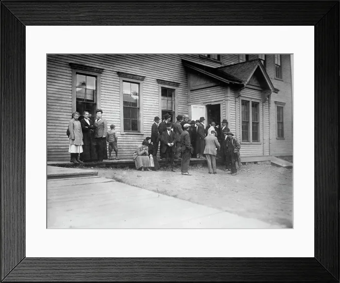 Framed Print : School house, Austin, Pa. Used as refuge. between c1910 and c1915. Creator: Bain News Service Framed Print : School house, Austin, Pa. Used as refuge. between c1910 and c1915. Creator: Bain News Service